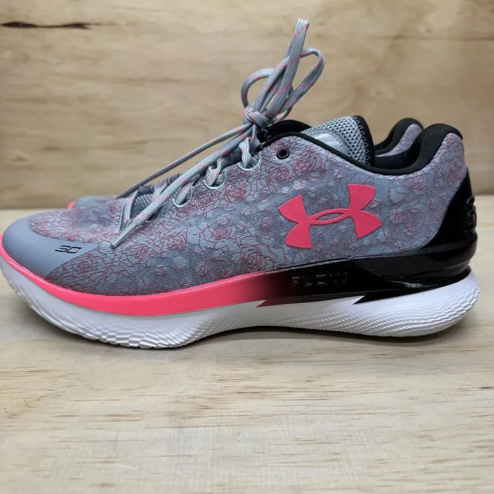 NEW Under Armour Curry 1 Low Flotro Mothers Day  sz 12 Grey Pink 3026278-401
